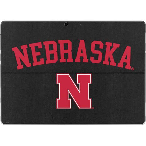 University of Nebraska Collegiate Text Black Surface Pro 8 Skin