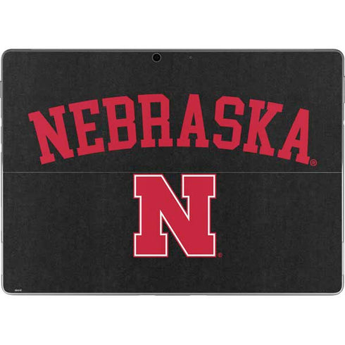 University of Nebraska Collegiate Text Black Surface Pro 9 Skin