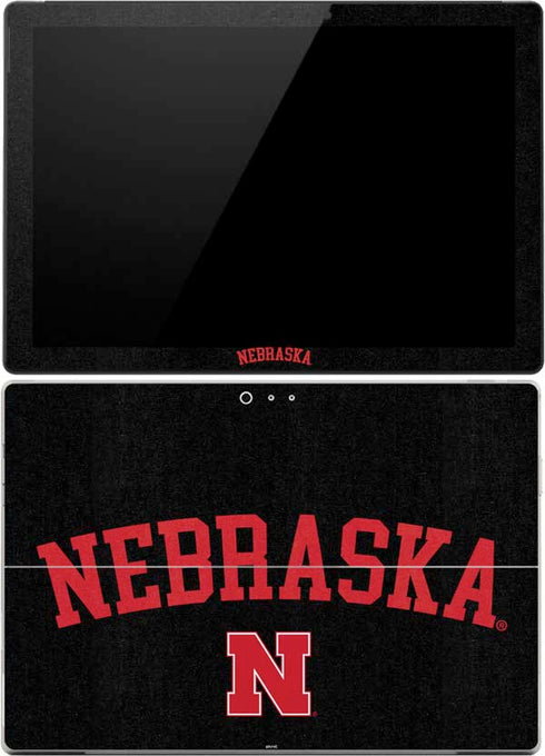 University of Nebraska Collegiate Text Black Surface Pro (2017) Skin