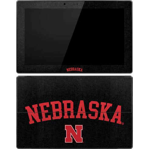 University of Nebraska Collegiate Text Black Surface Pro Tablet Skin