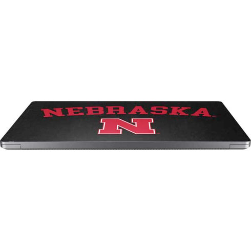 University of Nebraska Collegiate Text Black Universal Laptop 12in (9.8 x 6.8in) Skin