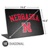 University of Nebraska Collegiate Text Black Universal Laptop 18in (14.6 x 10.6in) Skin