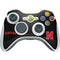 University of Nebraska Collegiate Text Black Xbox 360 Wireless Controller Skin