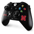 University of Nebraska Collegiate Text Black Xbox One Controller Skin