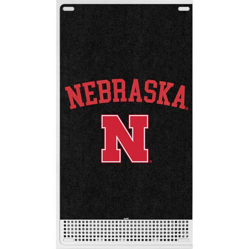 University of Nebraska Collegiate Text Black Xbox Series S Bundle Skin