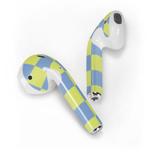 Neon Checkered Apple AirPods 2 Skin