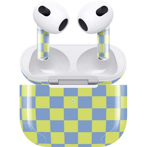 Neon Checkered Apple AirPods (3rd Gen 2021) Skin