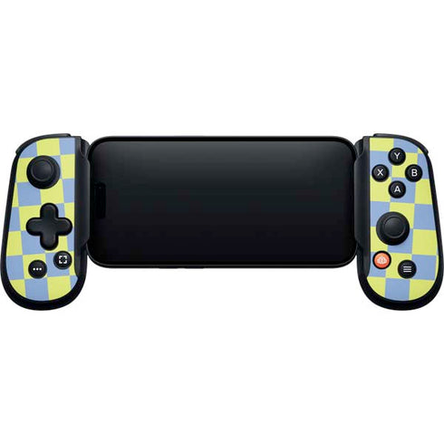 Neon Checkered Backbone One for iPhone Game Controller Skin