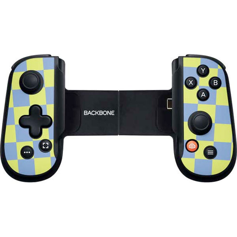 Neon Checkered Backbone One for iPhone Game Controller Skin