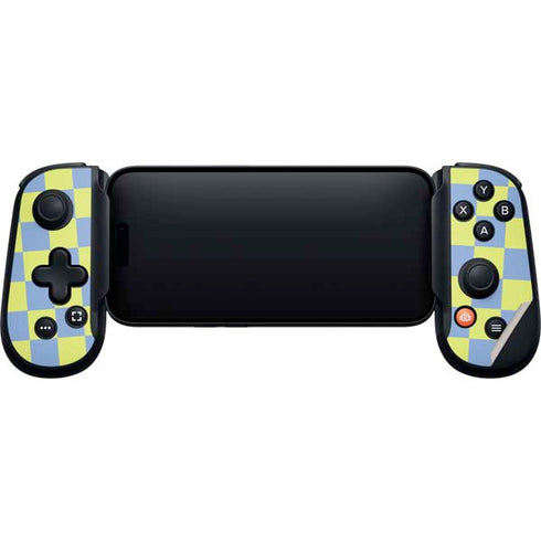 Neon Checkered Backbone One for iPhone Game Controller Skin