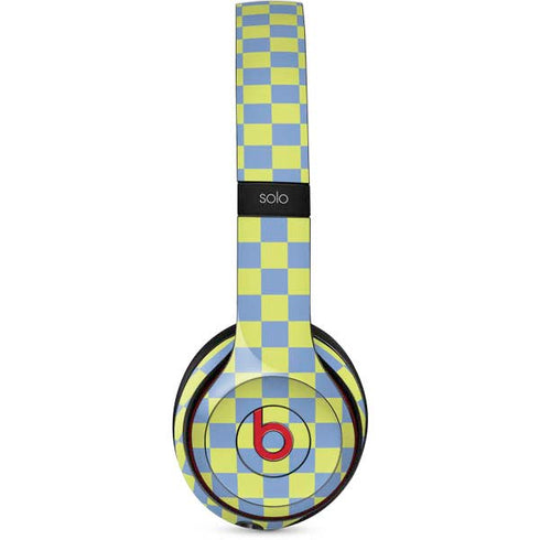 Neon Checkered Beats Solo 2 Wireless Skin