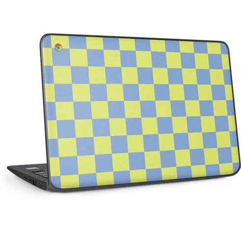 Neon Checkered HP Chromebook Skin