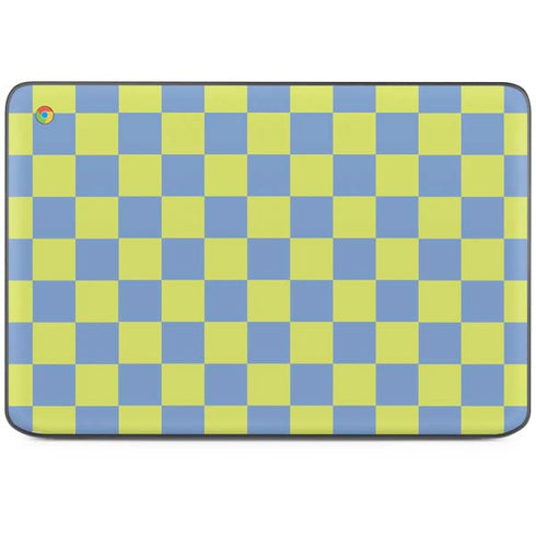 Neon Checkered HP Chromebook Skin