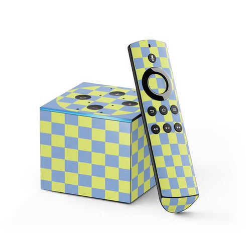 Neon Checkered Fire TV Cube Skin