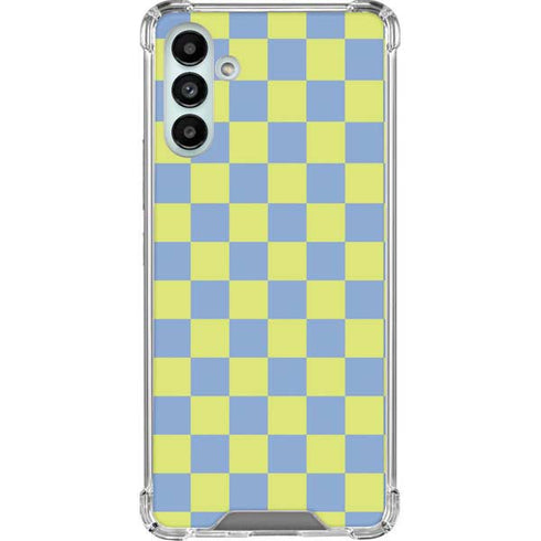 Neon Checkered Galaxy A13 5G Clear Case