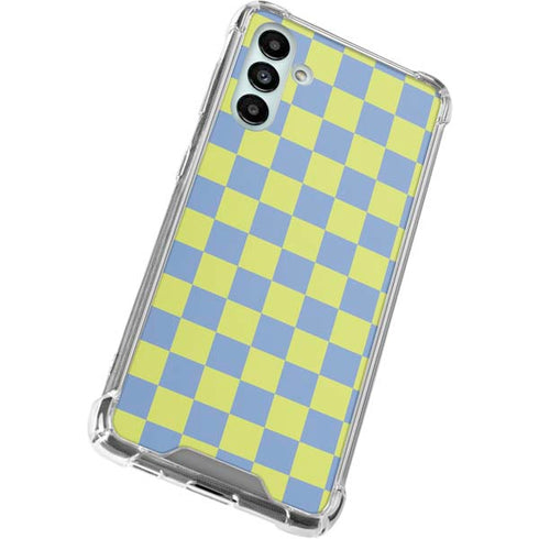 Neon Checkered Galaxy A13 5G Clear Case