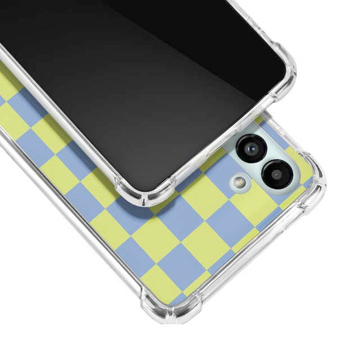 Neon Checkered Galaxy A13 5G Clear Case