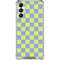 Neon Checkered Galaxy A14 5G Clear Case