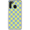 Neon Checkered Galaxy A21 Clear Case