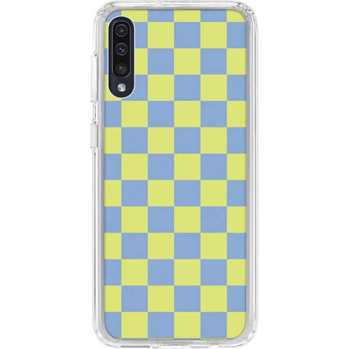 Neon Checkered Galaxy A50 Clear Case