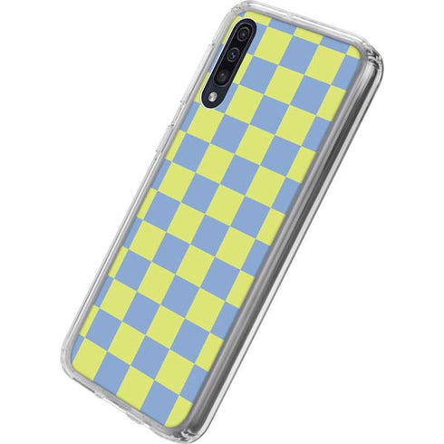 Neon Checkered Galaxy A50 Clear Case