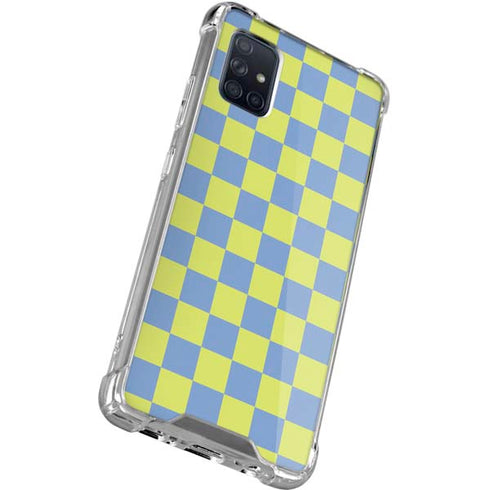 Neon Checkered Galaxy A51 5G Clear Case
