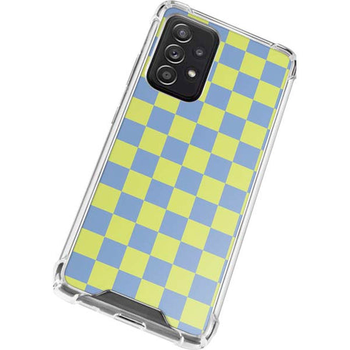 Neon Checkered Galaxy A52 5G Clear Case