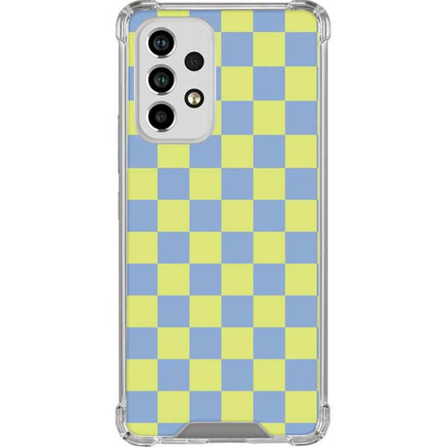 Neon Checkered Galaxy A53 5G Clear Case