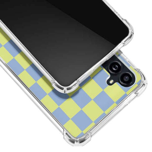 Neon Checkered Galaxy A54 5G Clear Case