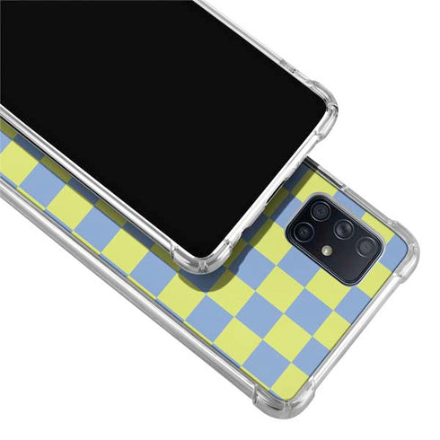 Neon Checkered Galaxy A71 5G Clear Case
