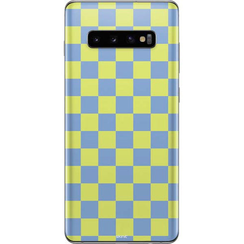 Neon Checkered Galaxy S10 Plus Skin