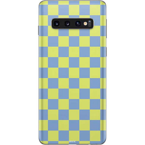 Neon Checkered Galaxy S10 Skin