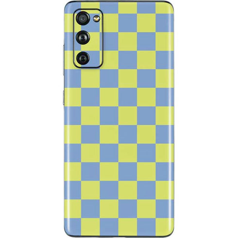 Neon Checkered Galaxy S20 Fan Edition Skin