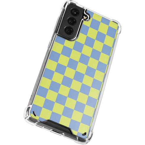 Neon Checkered Galaxy S21 5G Clear Case