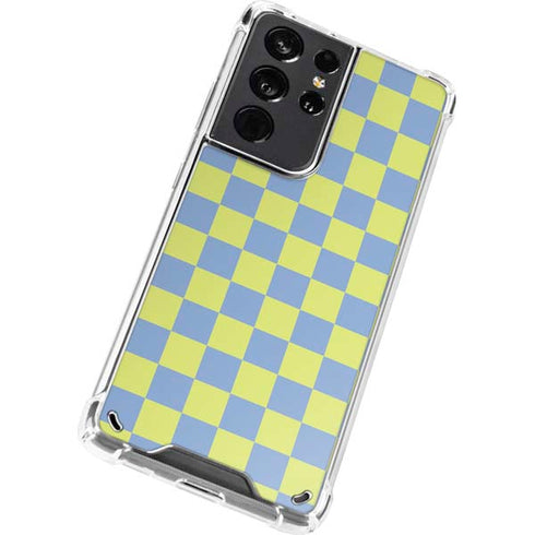 Neon Checkered Galaxy S21 Ultra 5G Clear Case