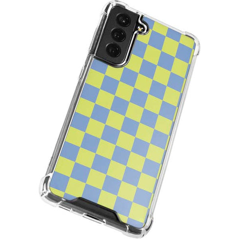 Neon Checkered Galaxy S22 Clear Case