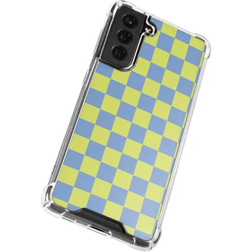 Neon Checkered Galaxy S22 Plus Clear Case