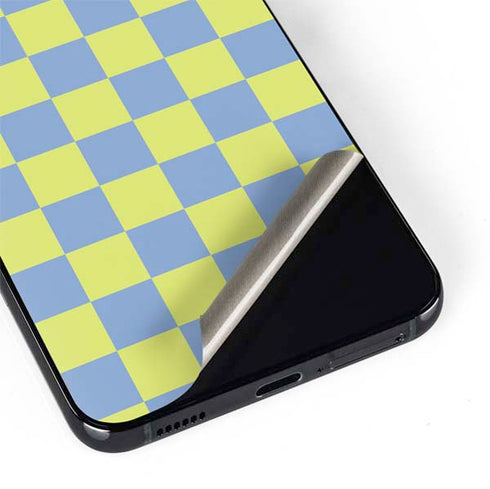 Neon Checkered Galaxy S22 Skin