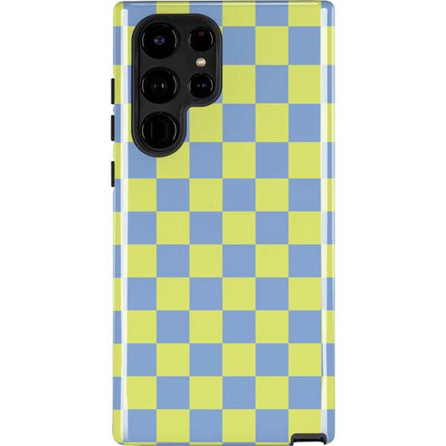 Neon Checkered Galaxy S22 Ultra Pro Case