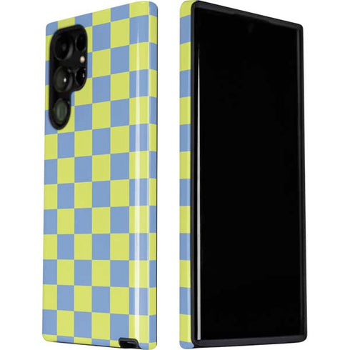 Neon Checkered Galaxy S22 Ultra Pro Case