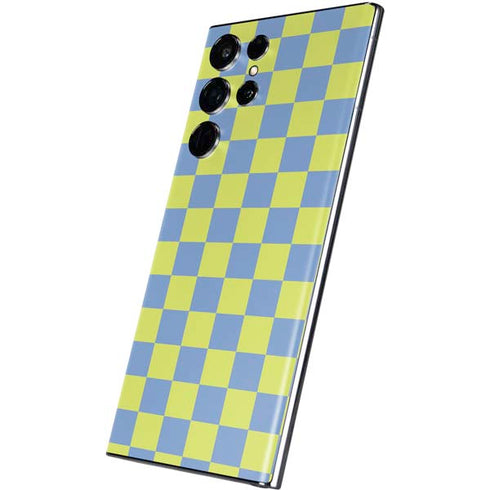 Neon Checkered Galaxy S22 Ultra Skin