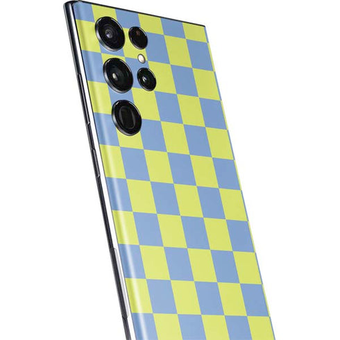 Neon Checkered Galaxy S22 Ultra Skin