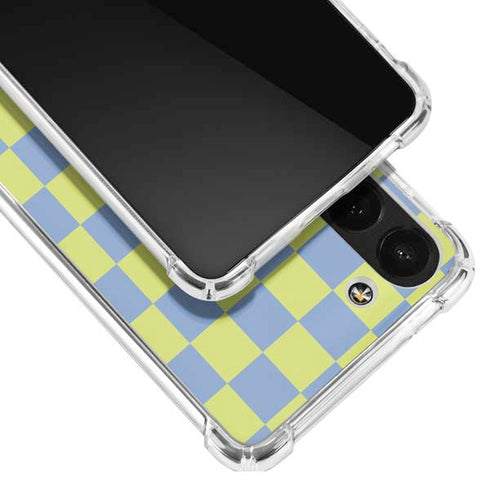 Neon Checkered Galaxy S23 Clear Case