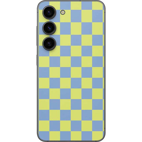 Neon Checkered Galaxy S23 Skin