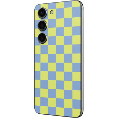 Neon Checkered Galaxy S23 Skin