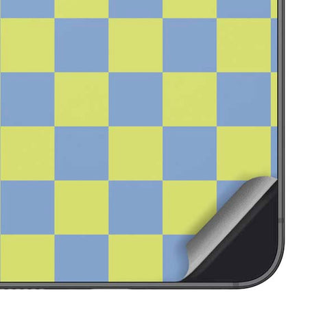 Neon Checkered Galaxy S23 Skin