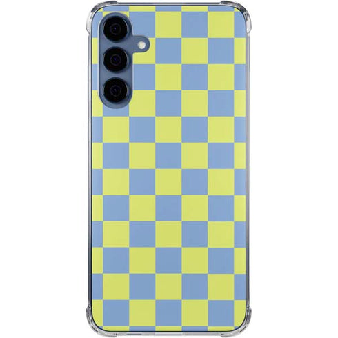 Neon Checkered Galaxy S24 Clear Case