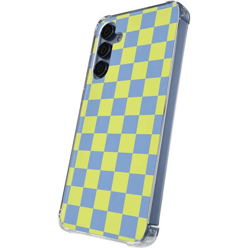 Neon Checkered Galaxy S24 Clear Case