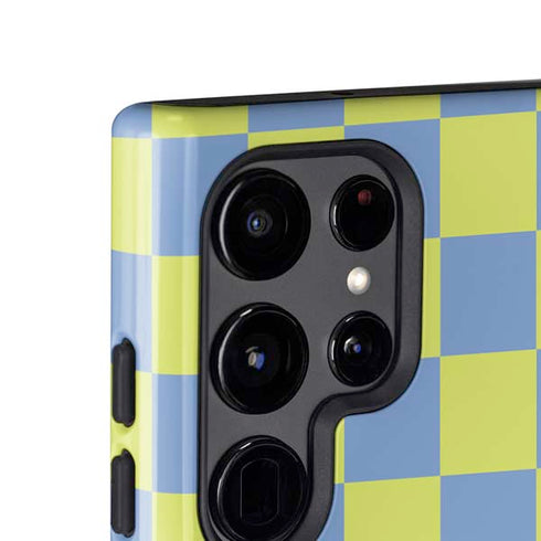 Neon Checkered Galaxy S24 Ultra Impact Case