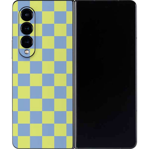 Neon Checkered Galaxy Z Fold4 5G Skin
